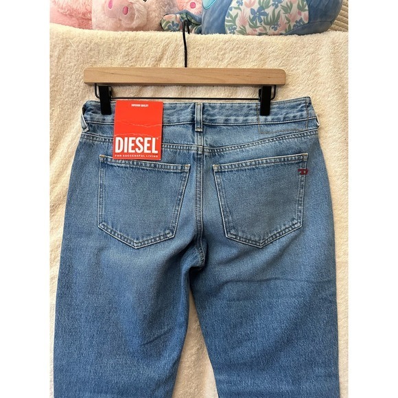 Diesel Straight Jeans 2002 5-Pocket Slim Fit Low Waist Jeans Size W28 L30 - Picture 11 of 16